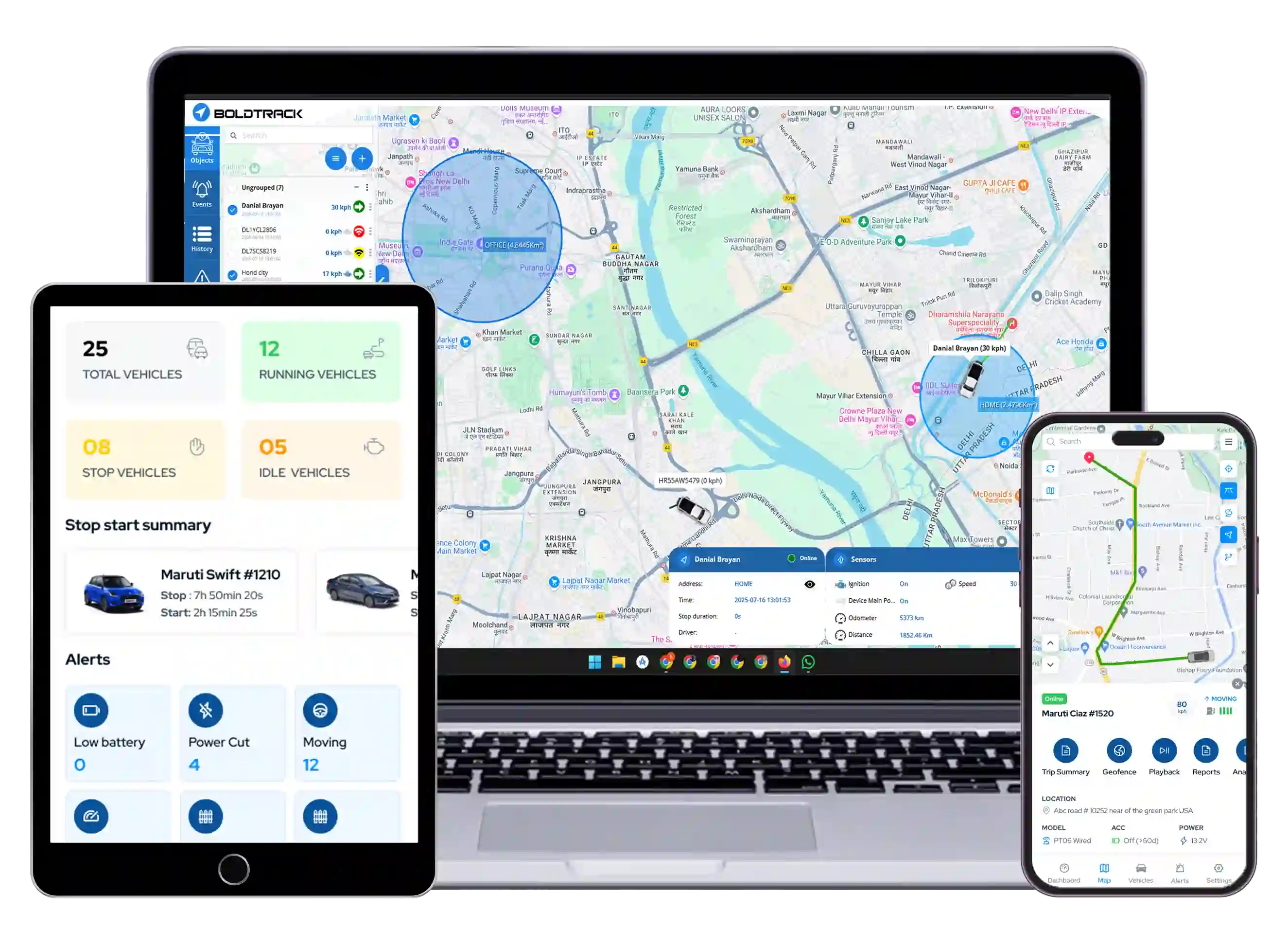 Fleet tracking across devices